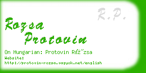 rozsa protovin business card